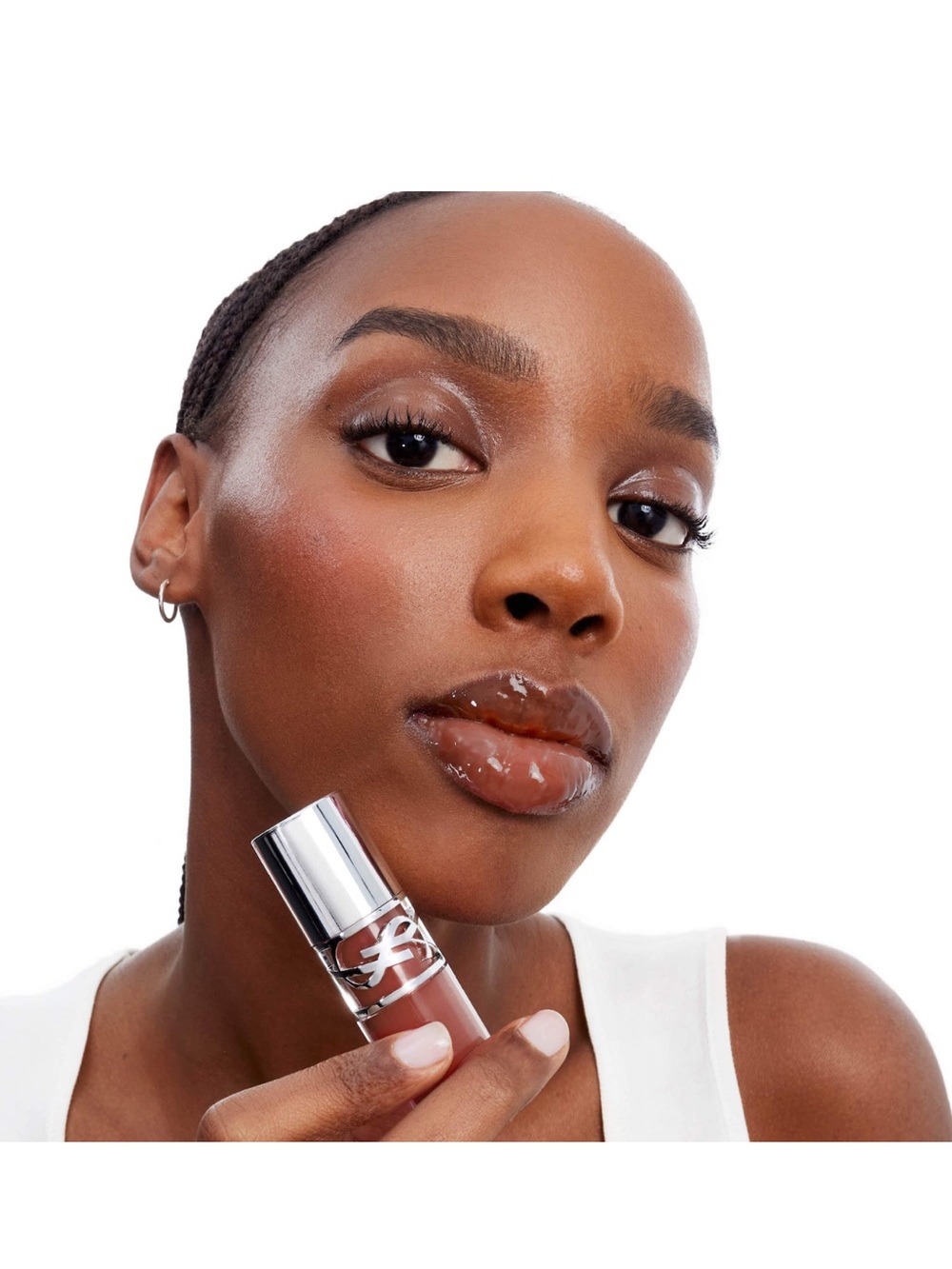 YSL Loveshine Plumping Lip Oil Gloss: #4 Honey Pure Love (Sheer Rose Brown) - Picture 5 of 8